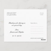 Mariage or jaune Merci 4 Photo Carte postale (Dos)