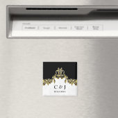 mariage or monogramme enregistrer la date magnets (In Situ (Lave-vaisselle))