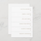 Mariage Or Simple Moderne Nom Cartes de Place (Devant / Derrière)