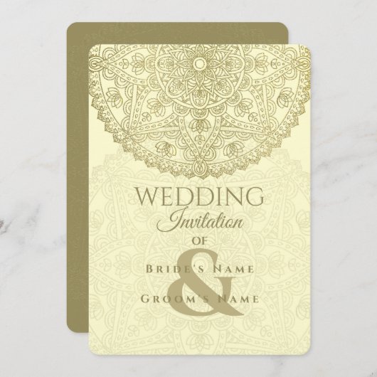 Mariage oriental - Invitation (Devant / Derrière)