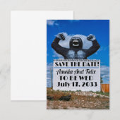 Mariage Original Invitation Date de Sauvegarde, Ma (Devant / Derrière)