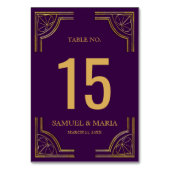 Mariage Ornat Royal Purple Gold Numéro de table (Par défaut)