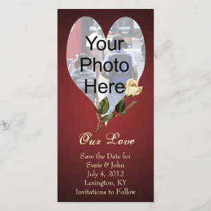 Mariage ou carte photo de coutume de Valentine