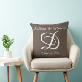 Mariage ou coussin d'anniversaire monogrammed (Chaise)