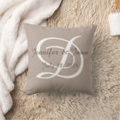 Mariage ou coussin d'anniversaire monogrammed (Couverture)