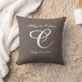 Mariage ou coussin d'anniversaire monogrammed (Couverture)