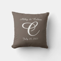 Mariage ou coussin d'anniversaire monogrammed