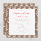 Mariage ou invitation de Fête de la mariée (Devant / Derrière)