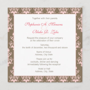 Mariage ou invitation de Fête de la mariée