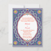Mariage ou invitation indien musulman indou de (Devant)