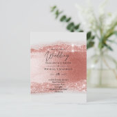 Mariage pailleté or rose pas cher aspect feuille m (Debout devant)