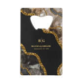 Mariage Paillettes de Géode d'agate noire et or (Dos)