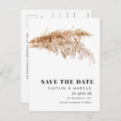 Mariage Pampas moderne Enregistrer la date Carte p (Devant / Derrière)