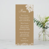Mariage papier Kraft : Cartes de menu (Debout devant)