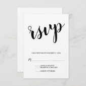 Mariage papier Kraft de script moderne RSVP (Devant / Derrière)