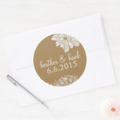 Mariage papier Kraft : Stickers (Enveloppe)