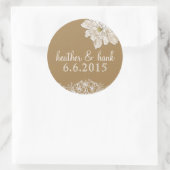 Mariage papier Kraft : Stickers (Sac)