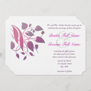 Mariage Papillon framboise Wisteria Invitations