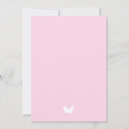 Mariage papillon robe nuptiale douche Invitation (Dos)