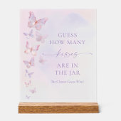 Mariage papillon Shower Devinez combien de baisers