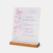 Mariage papillon Shower Devinez combien de baisers (Angle)