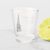 Mariage Paris Favoriser Tour Eiffel Verre Tourné M (Dos)