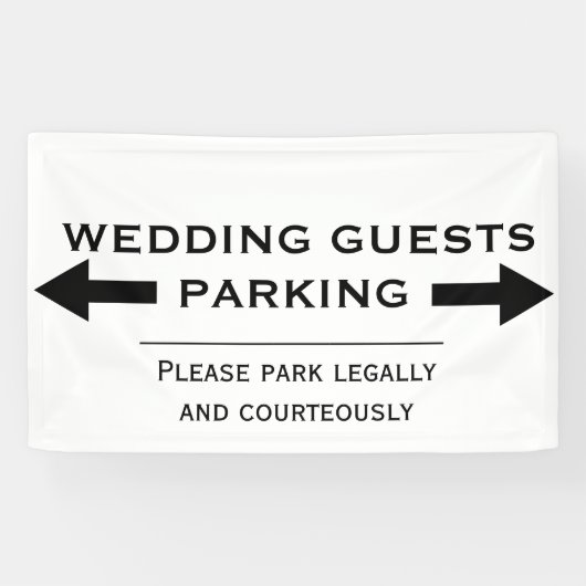 Mariage Parking Flèche directionnelle Bannière (Horizontal)