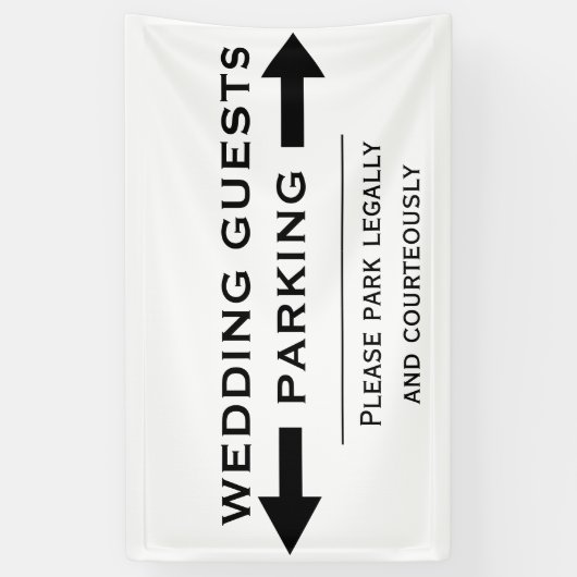 Mariage Parking Flèche directionnelle Bannière (Vertical)