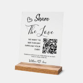 Mariage Partager La Table Love QR Code (Angle)