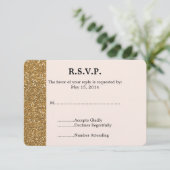 Mariage Parties scintillant or RSVP (Debout devant)