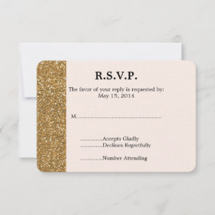 Mariage Parties scintillant or RSVP