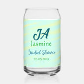 Mariage pastel aquarelle bleu vert nom da (Verso)