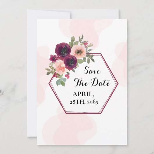 Mariage Pastel Color Invitation Card Design (Dos)