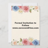 Mariage Pastel Douce Save the Date (Dos)