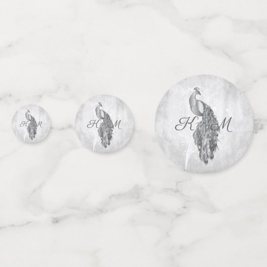 Mariage Peacock Argent Confetti (Devant)