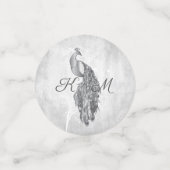 Mariage Peacock Argent Confetti (Petit recto)