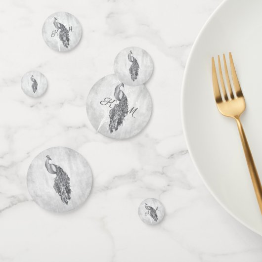Mariage Peacock Argent Confetti (Groupe)