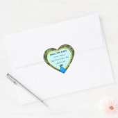 Mariage Peacock Enregistrer Les Stickers Date (Enveloppe)