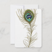 Mariage Peacock Feather RSVP (Dos)
