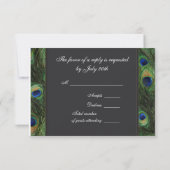 Mariage Peacock noir RSVP (Dos)
