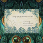 Mariage Peacock turquoise & Or RSVP<br><div class="desc">Mariage Peacock Turquoise et or Paisley vintage RSVP</div>