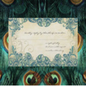 Mariage Peacock turquoise & Or RSVP