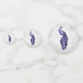 Mariage Peacock Violet Confetti (Derrière)