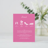 Mariage Peonies Détails Invitation (Debout devant)