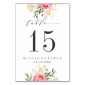 Mariage Peony or Numéro de table personnalisé (Par défaut)