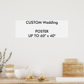 Mariage Personnalisé 36" x 12" Poster GLOSSY Paysa (Cuisine)