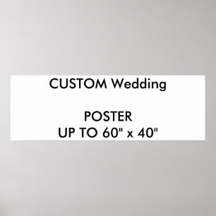 Mariage Personnalisé 36" x 12" Poster GLOSSY Paysa