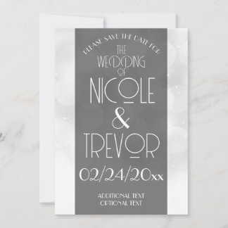 Mariage personnalisé Bokeh Save the Date