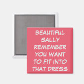 MARIAGE PERSONNALISÉ DRESS FIT DIET MAGNET (Recto/Verso)