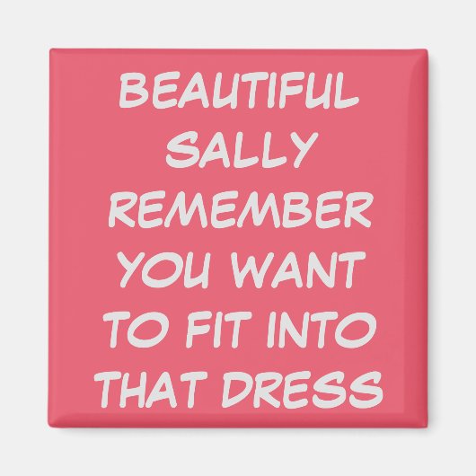 MARIAGE PERSONNALISÉ DRESS FIT DIET MAGNET (Devant)